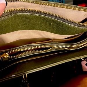 Olive green crossbody purse